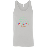 My Favorite Color is Christmas Lights Xmas Sporty T-Shirt - Canvas Unisex Tank