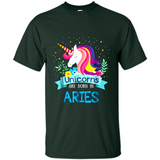 Unicorns are born in Aries Birthday Rainbow Gift Custom Ultra Cotton