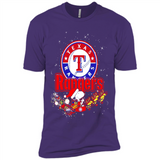 Snoopy Christmas Texas Rangers - Premium Short Sleeve T-Shirt