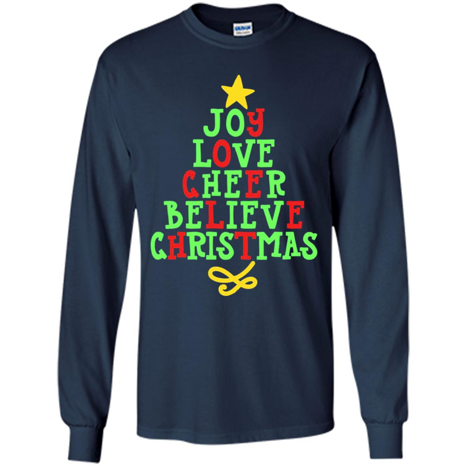 Joy Love Cheer Believe Christmas Tree