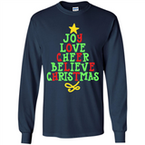 Joy Love Cheer Believe Christmas Tree