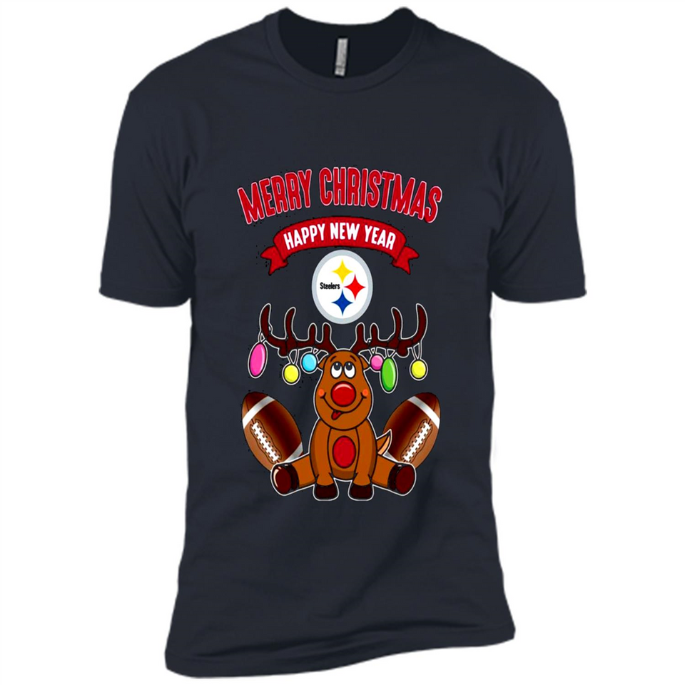 Pittsburgh Steelers NFL Reindeer Funny Merry Christmas And Happy New Year