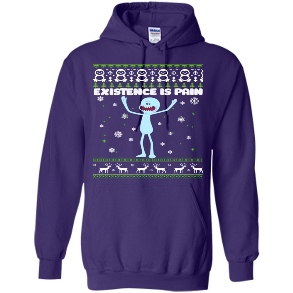 Mr Meeseeks Xistence Is Pain Ugly Christmas - Hoodie