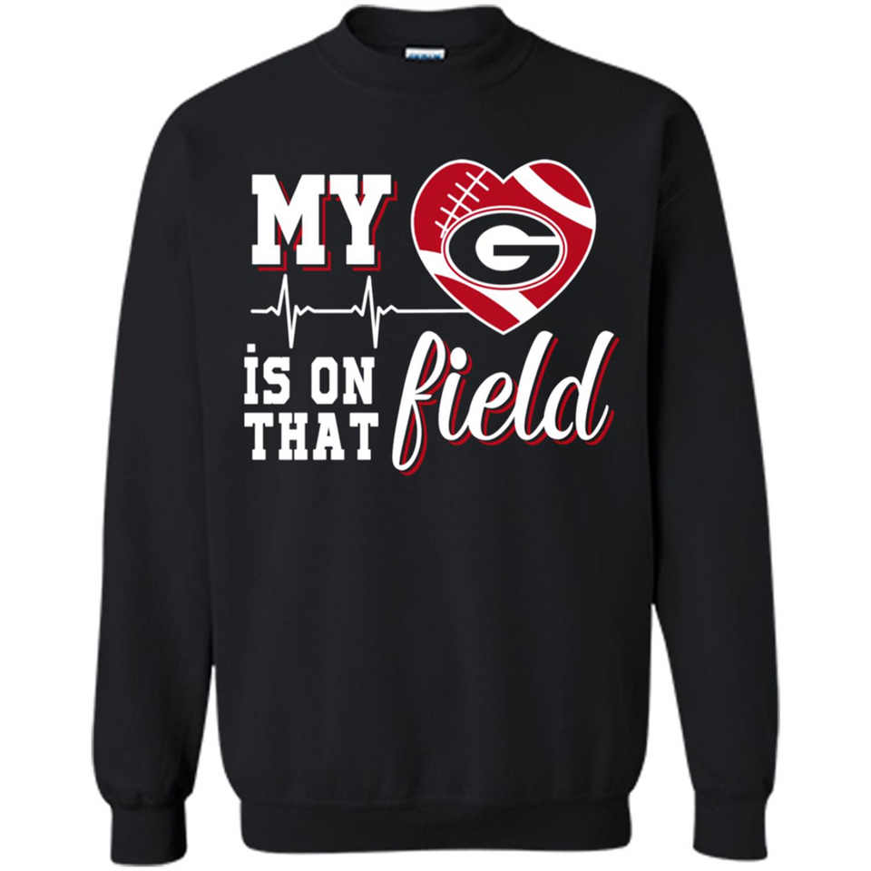Georgia Bulldogs Football My Heart is on that Field - Sweatshirt