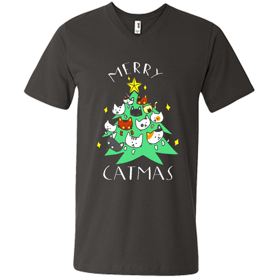Merry Catmas Funny Cool Christmas Mug PINGPONG - Men's V-Neck