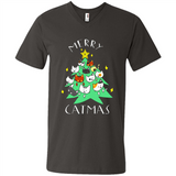 Merry Catmas Funny Cool Christmas Mug PINGPONG - Men's V-Neck