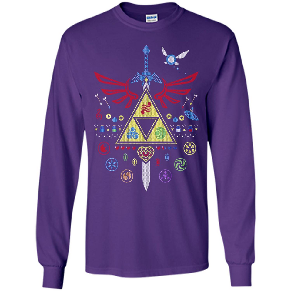 Song of Christmas Time the Legend of Zelda Ugly Sweater Perfect Christmas - Long Sleeve T-Shirt