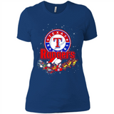 Snoopy Christmas Texas Rangers - Ladies' Boyfriend T-Shirt