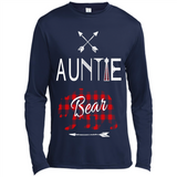 Aunt Shirt Buffalo Plaid Family Camp Bear Tee - Canvas Long Sleeve T-Shirt