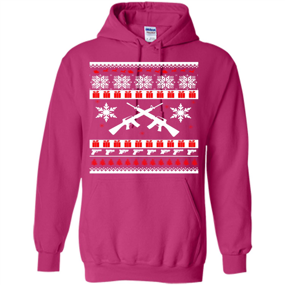 Rifle I Want Rifle Guns For Christmas ugly - Hoodie