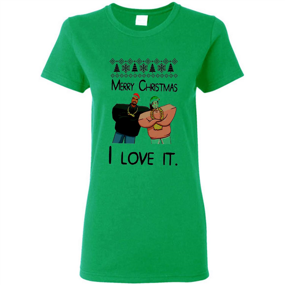 Drake Merry Christmas I love it sweatshirt PINGPONG - Ladies Short-Sleeve