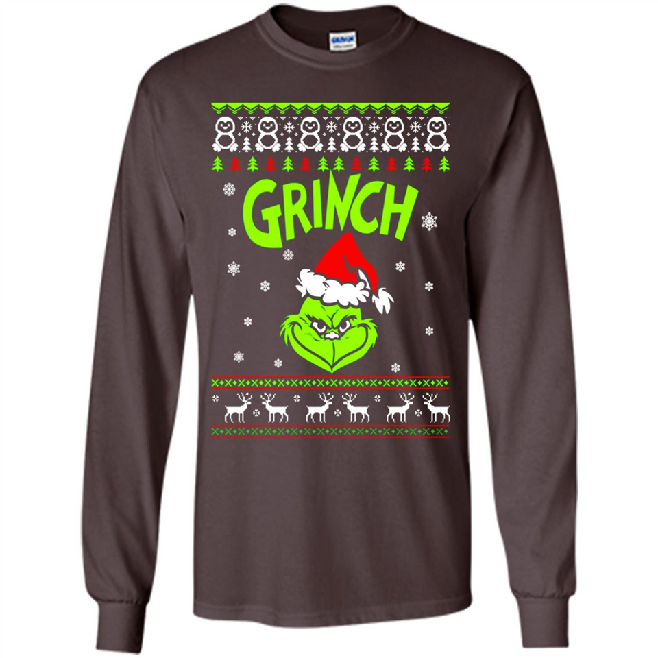 The Grinch Face Christmas - Long Sleeve T-Shirt