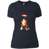 Christmas Lights Boxer Dog Funny Xmas Sweatshirt - Ladies' Boyfriend T-Shirt