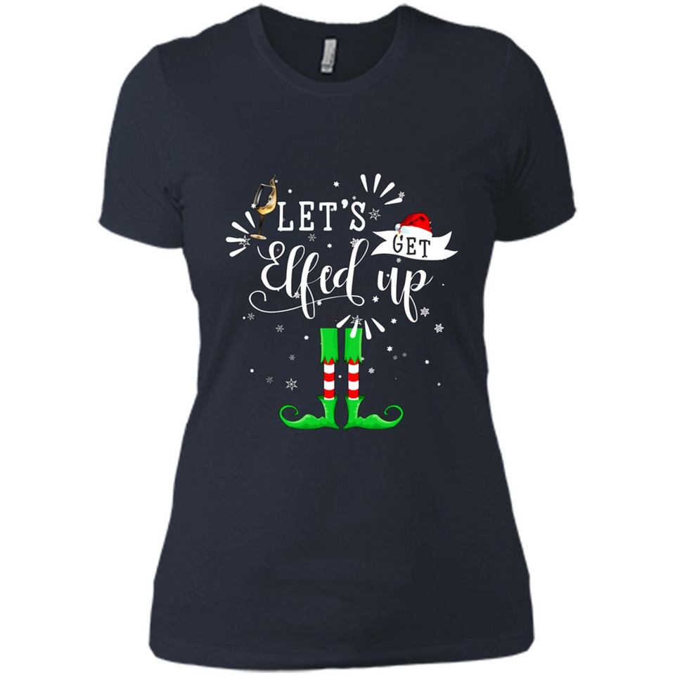 Let's Get Elfed Up Funny Drinking Wine Christmas Elf PINGPONG
