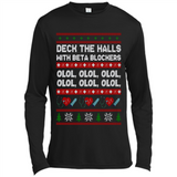 Nurse Christmas Deck The Hall Beta Blockers Sweatshirt - Canvas Long Sleeve T-Shirt