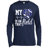Notre Dame Fighting Irish Football My Heart is on that Field - Canvas Long Sleeve T-Shirt