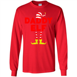 Mens Daddy Elf T-Shirt Funny Matching Christmas Costume - Long Sleeve T-Shirt