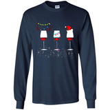 Christmas Red Wine Funny Merry Xmas Sweatshirt - Long Sleeve T-Shirt
