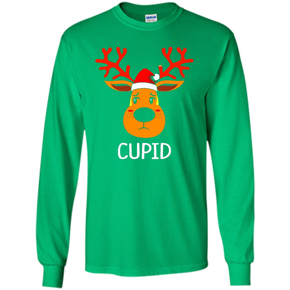 Cupid Santa Claus Funny Xmas Holiday T-Shirt - Long Sleeve T-Shirt