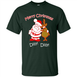 Christmas T-Shirt Santa And Reindeer Dilly Dilly - Shirt