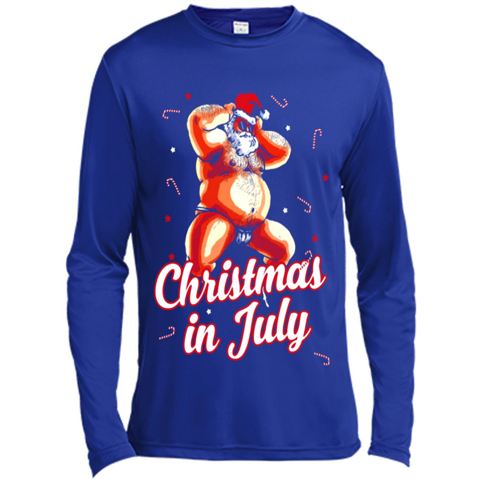 Christmas In July - Funny Dancing Santa - Canvas Long Sleeve T-Shirt