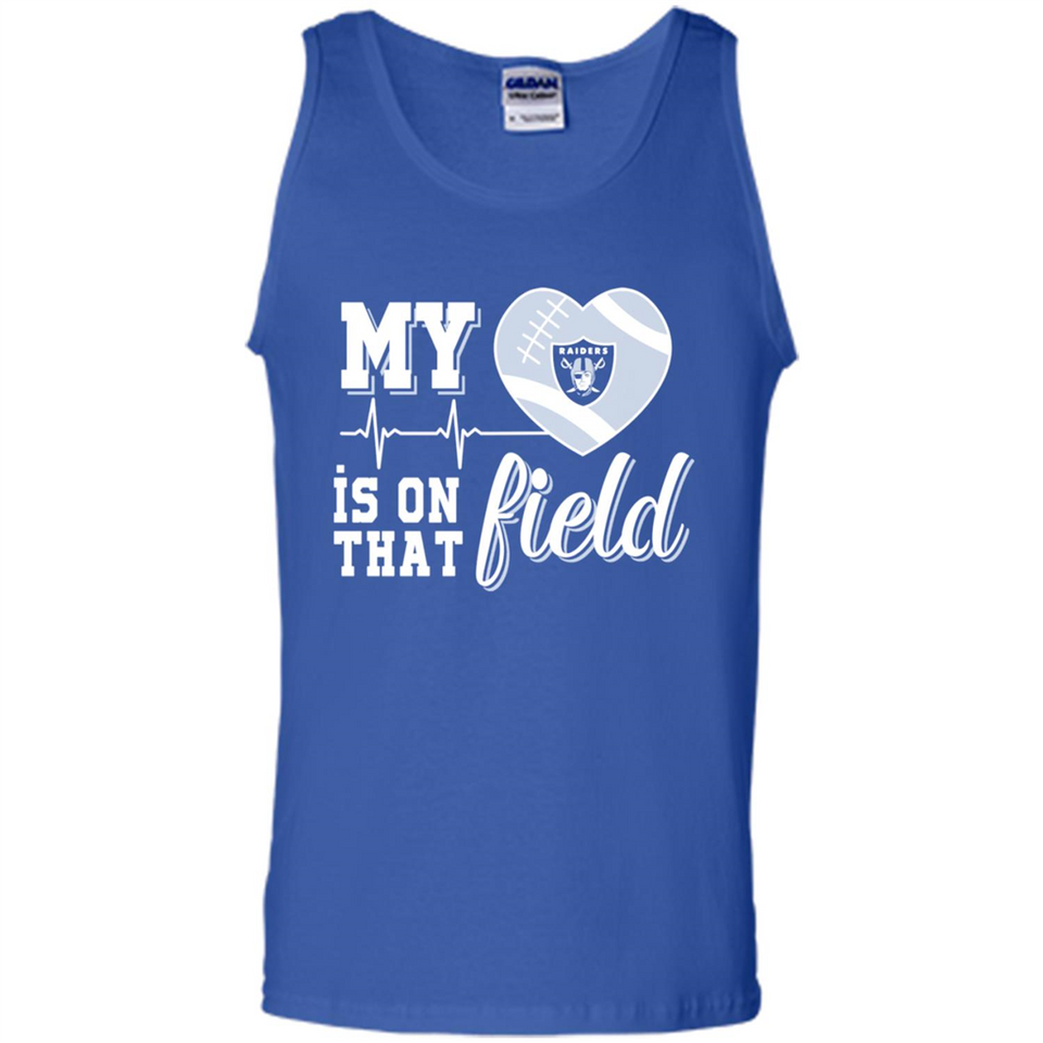 Oakland Raiders Football My Heart is on that Field - Tank Top