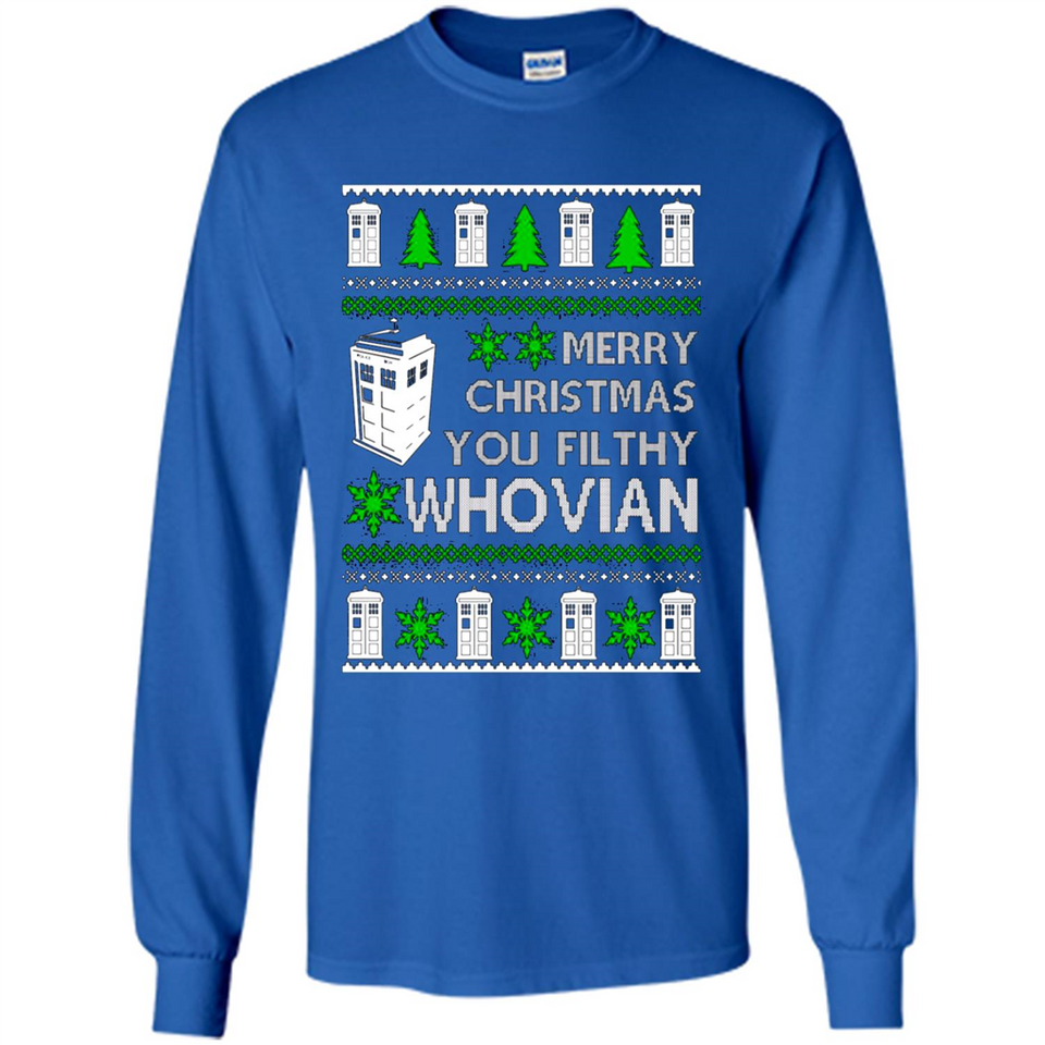 Merry Christmas You Filthy Whovian ugly sweater PINGPONG