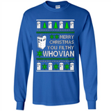 Merry Christmas You Filthy Whovian ugly sweater PINGPONG