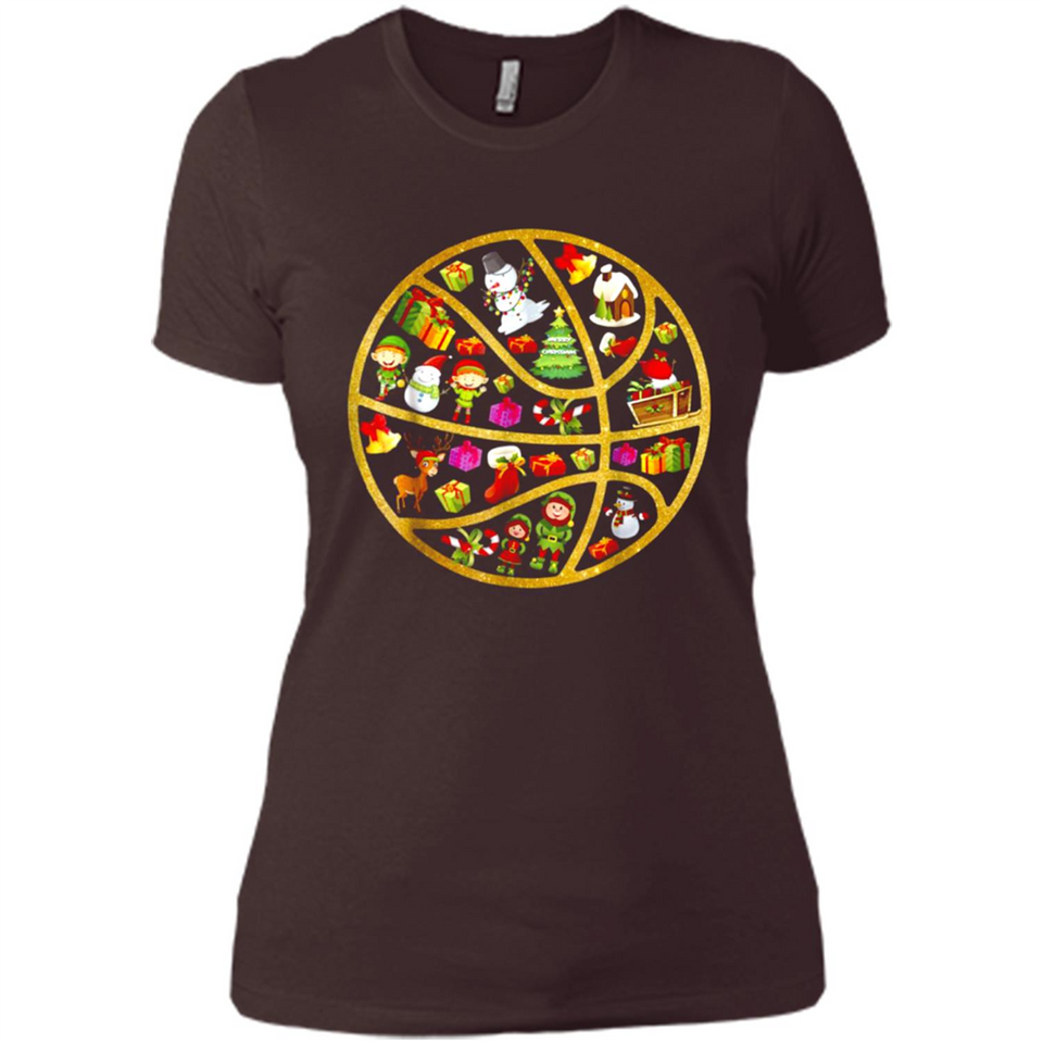 Basketball Christmas Ornament - Ladies' Boyfriend T-Shirt