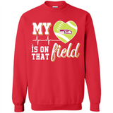 Seattle Seahawks Football My Heart is on that Field - Sweatshirt