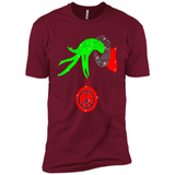 Christmas The Grinch Hand Holding Hippie Ornament - Premium Short Sleeve T-Shirt