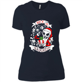 Christmas Shirt, Santa Nice Or Naughty Xmas - Ladies' Boyfriend T-Shirt