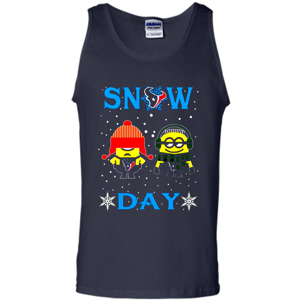 Snow Day Shirt For Houston Texans Vs Minion Fans pingpong