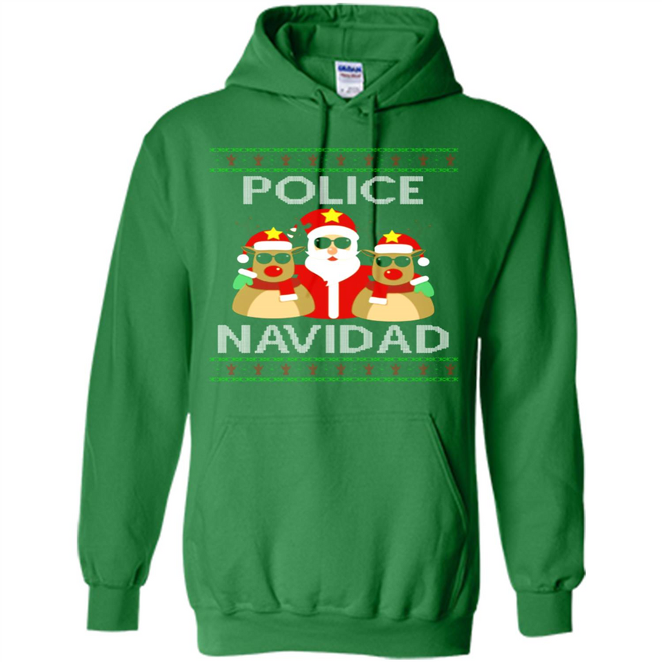 FUNNY POLICE NAVIDAD T-SHIRT Santa Christmas Party - Hoodie