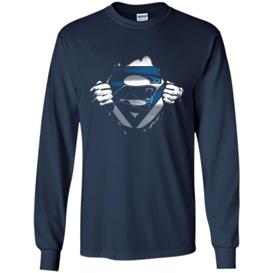 Carolina Panthers And Superman Fans - Long Sleeve T-Shirt