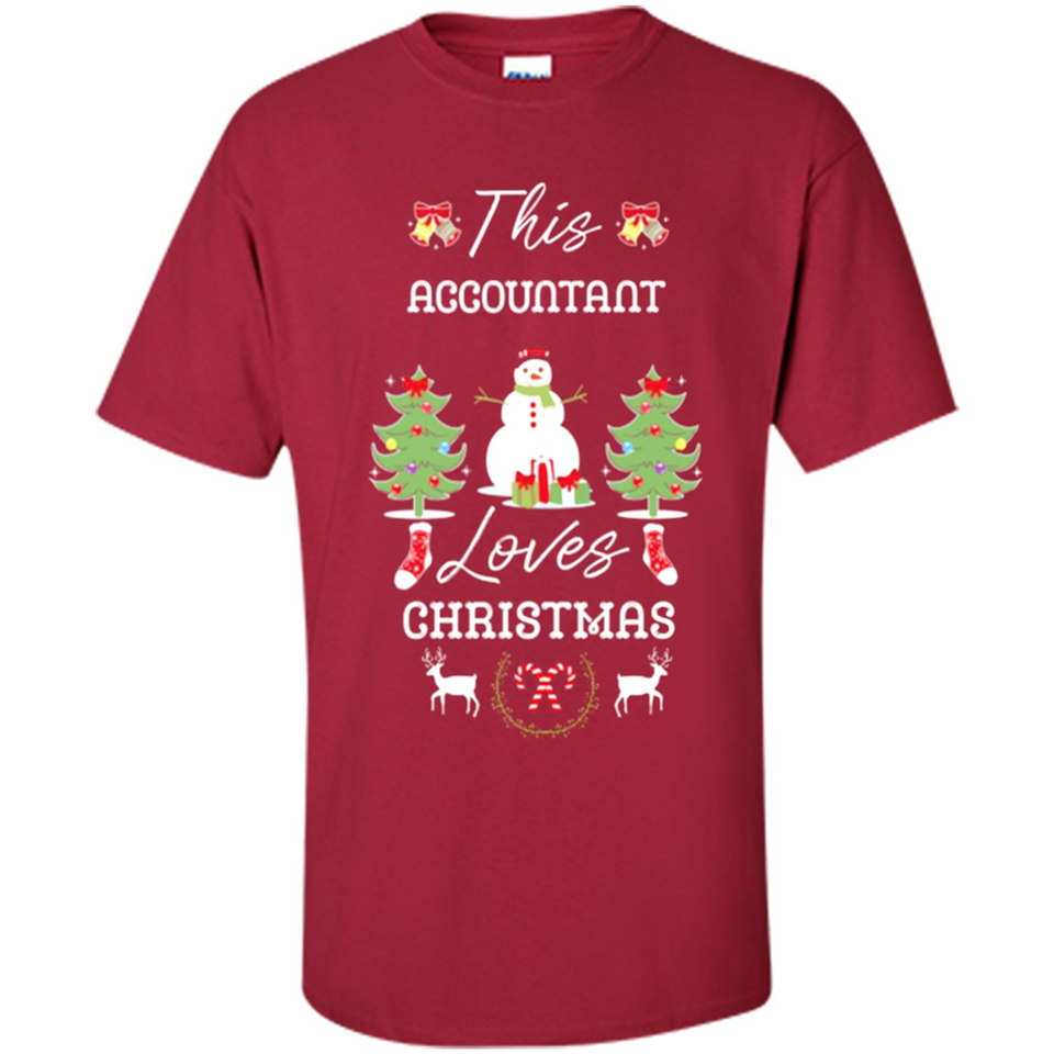 This Accountant Loves Christmas Tree Shirt with Snowman