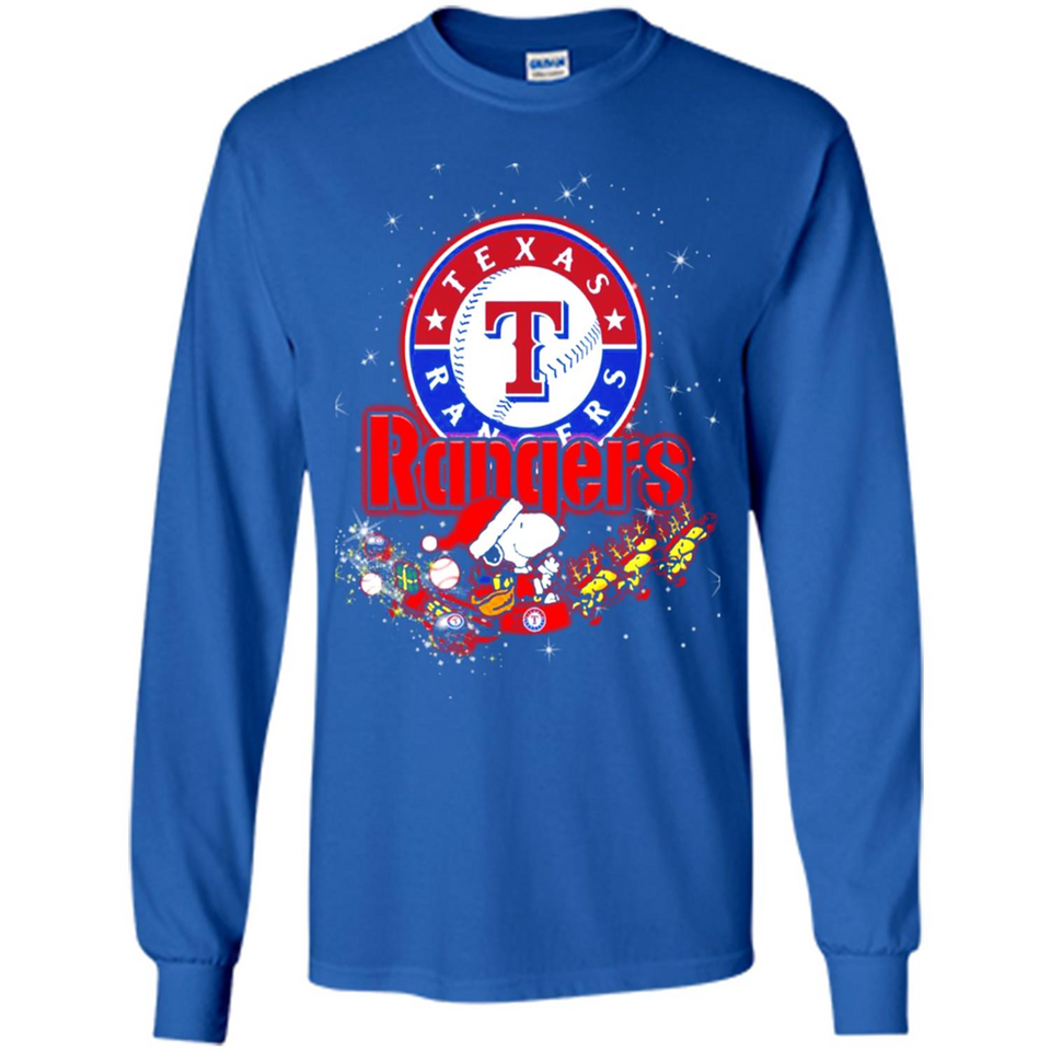 Snoopy Christmas Texas Rangers - Long Sleeve T-Shirt