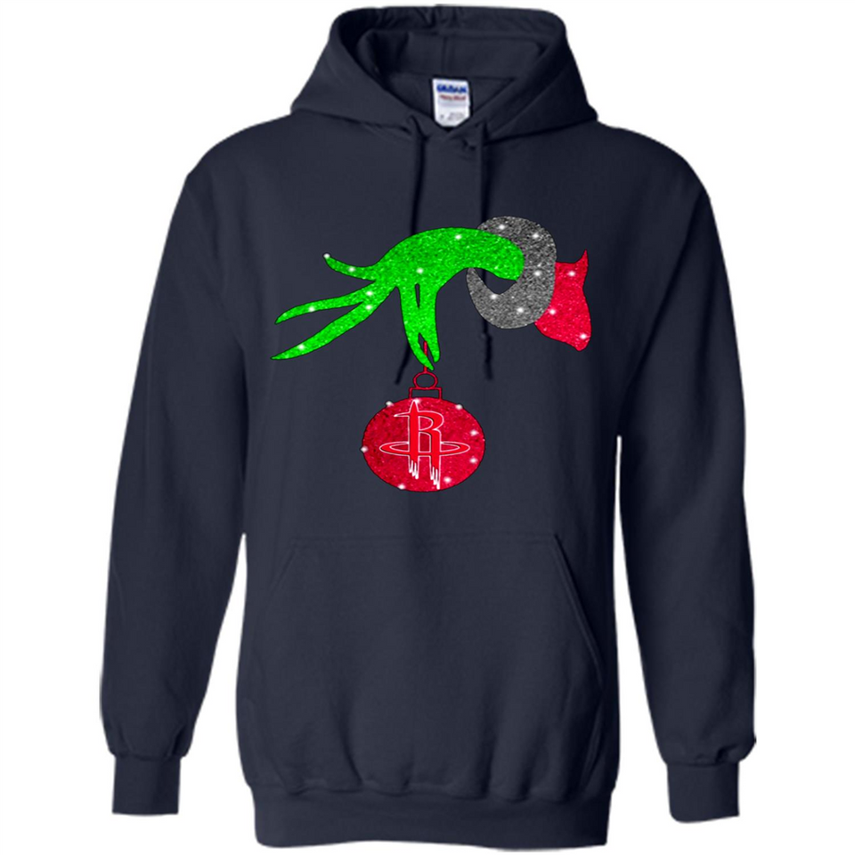 GRINCH HAND HOLDING HOUSTON ROCKETS GLITTER CHRISTMAS PINGPONG