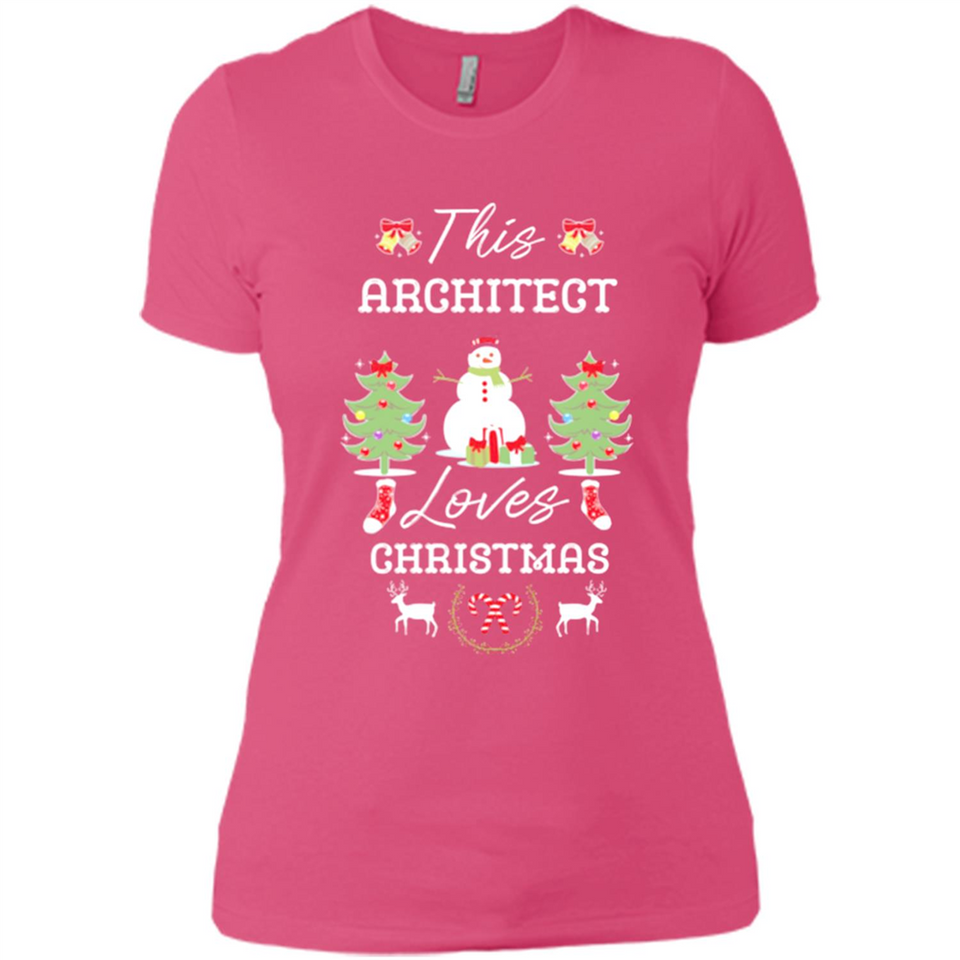 This Architect Loves Christmas Tree Shirt with Snowman