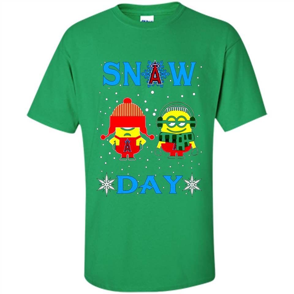 Snow Day Shirt For Los Angeles Angels Vs Minion Fans pingpong