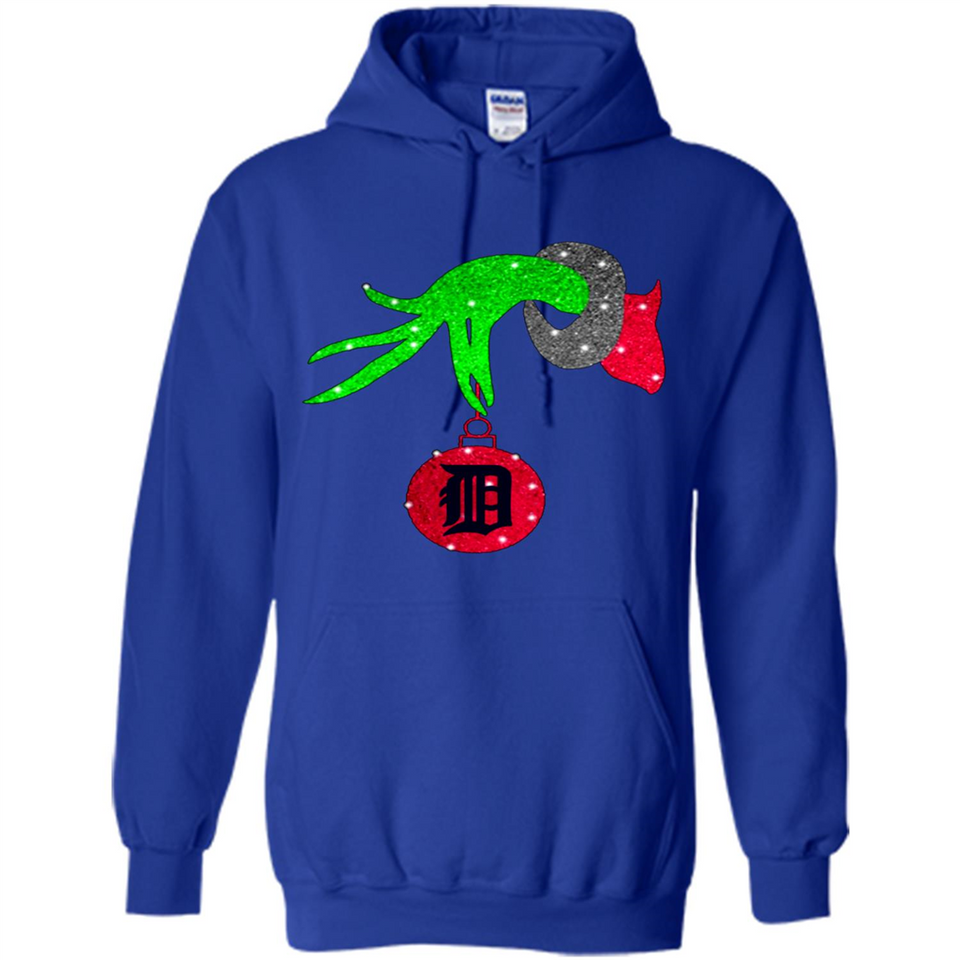 GRINCH HAND HOLDING DETROIT TIGERS GLITTER CHRISTMAS PINGPONG
