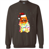 Pomeranian Santa Lights Christmas Dog Xmas Sweatshirt - Sweatshirt