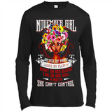 November Girl Flower - Canvas Long Sleeve T-Shirt
