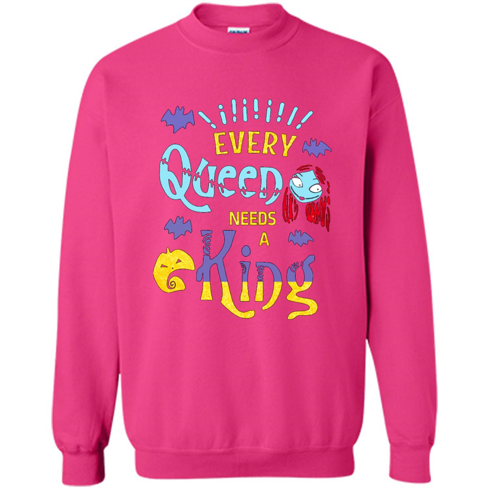 Nightmare Before Christmas Shirt - Sally Glitter Shirt - Every Queen needs a King PINGPONG