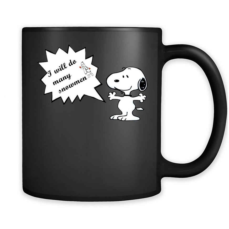Snoopy I Will Do Many Snowman Christmas