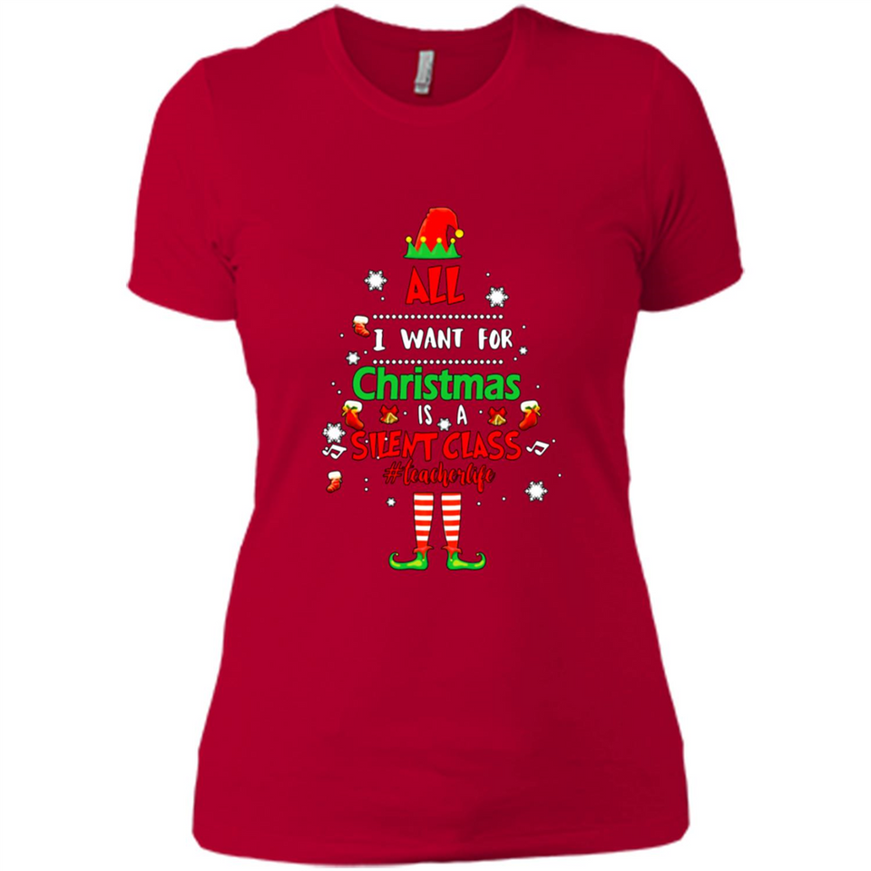 Teacher Sweashirt - All I Want For Christmas is Silent Class