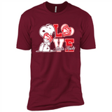 Snoopy loves NBA Atlanta Hawks - Premium Short Sleeve T-Shirt