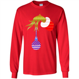 Grinch Holding American Flag ornament Christmas