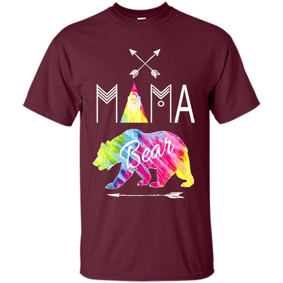 Mama Bear Shirt Tie Dye Family Vacation & Camping Tee - Shirt