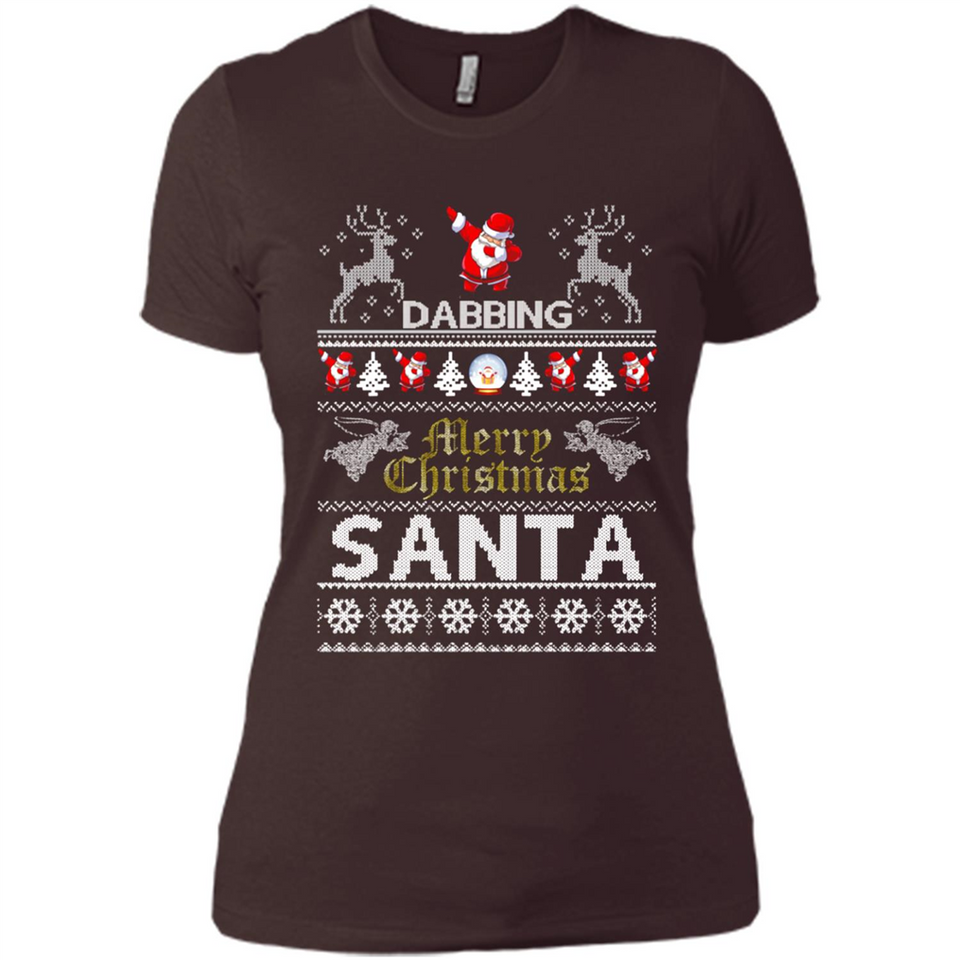 Dabbing Santa Ugly Christmas - Ladies' Boyfriend T-Shirt
